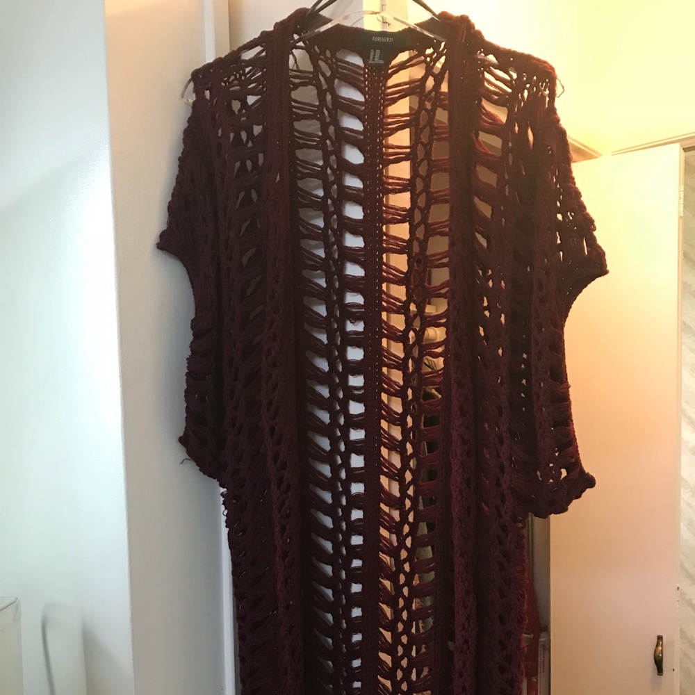 Forever 21 Crochet Kimono
